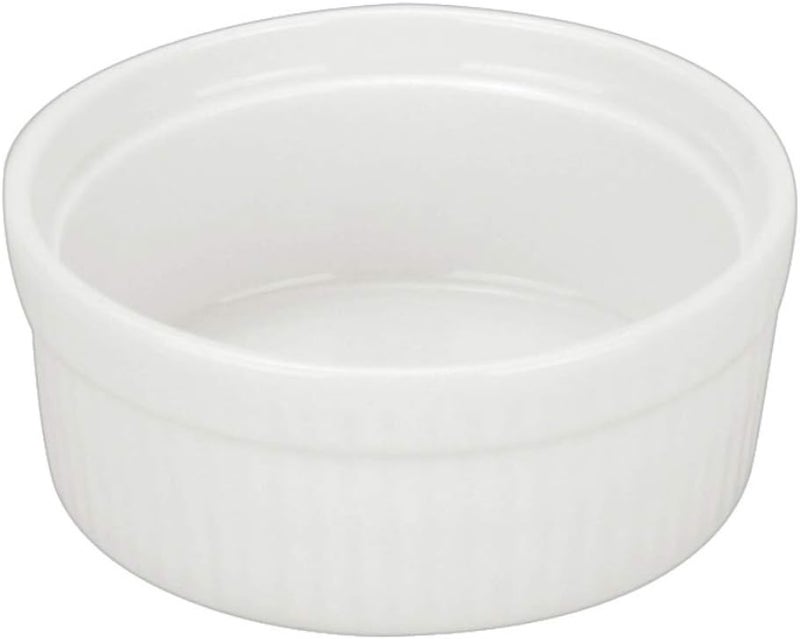 Sunnex Porcelain Orion Ramekin – 8.5 cm | Classic White Baking & Serving Dish for Soufflés, Desserts, Dips & Condiments